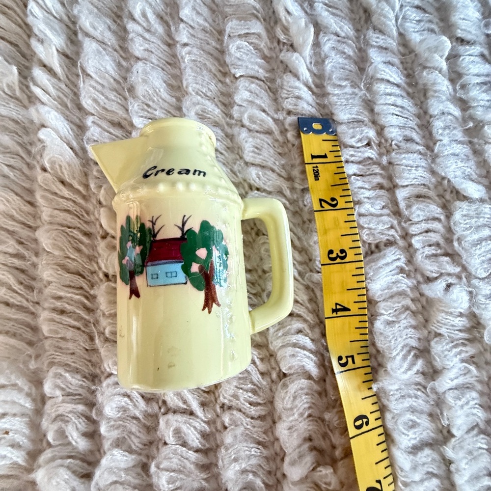 Vintage Cream Pitcher with Tree Design